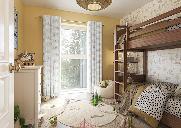 Flying Ace, Golden - Made to Measure Curtains - Image 8